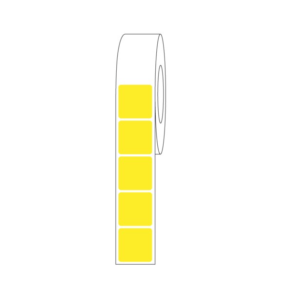 Xylene Resistant Slide Label, 7/8" x 7/8", 1 Across Yellow